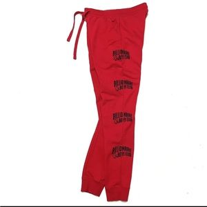 Billionaires boys club joggers black and red